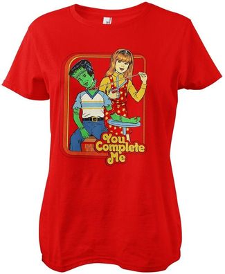 Steven Rhodes You Complete Me Girly Tee Damen T-Shirt Red