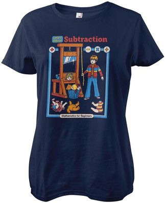 Steven Rhodes Learn About Subtraction Girly Tee Damen T-Shirt Navy
