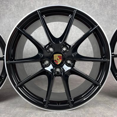 Original Porsche 991.1 20" Carrera SIII Felgen Schwarz S C2 2S ET70 neuwertig