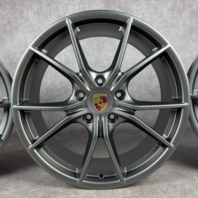 Porsche Felgen 991.2 20" Original Carrera S4 C4 GTS 8,5J ET49 + 11J ET56 Platinum