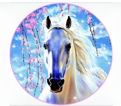 Pferd Essbar Horse Zuckermasse Tortenbild Tortenaufleger + 4 Muffin