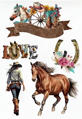 Horse Essbar Pferd Tortenaufleger Torte Geburstag Zuckermasse + NAME