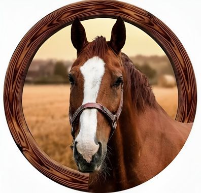Horse Essbar braunes Pferd Zuckermasse Tortenbild Tortenaufleger + 4 Muffin