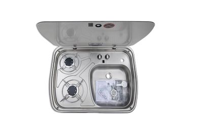 Dometic Kochfeld mit Spüle und Glasdeckel 2-flammig HBS1102I