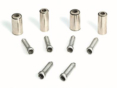 Prophete 5380 Kabel Endhülsen-Set 6 Hülsen für Innenzüge, je 2 Hülsen für Brems