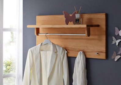 Wandgarderobe 100x50cm 'Bayreuth' Kernbuche massiv