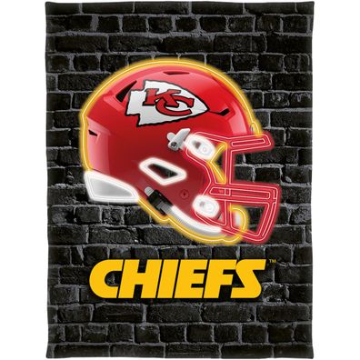 NFL Kansas City Chiefs Decke 150x200 cm Wellsoft Kuscheldecke passend zur Bettwäsche