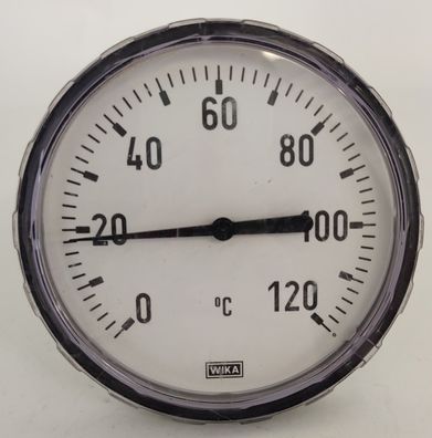 WIKA Bimetall Thermometer 0°C - 120°C Ø100mm Tauchschaft 100mm Kunststoff