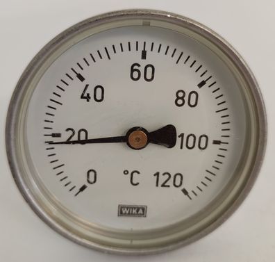 WIKA Bimetall Thermometer 0°C - 120°C Ø 80mm Tauchschaft 100mm 14138775