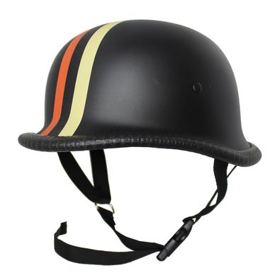 Motorrad Matt Schwarz Helm Deutsche Halbschale Biker Helme Orange Beige