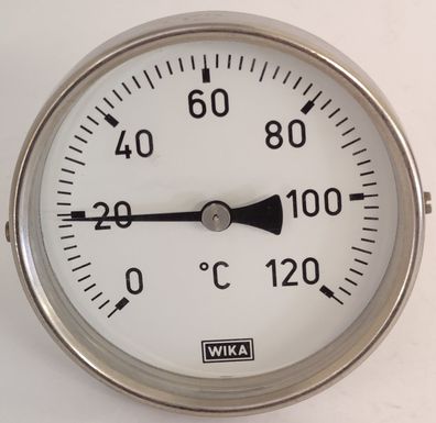 WIKA Bimetall Thermometer 0°C - 120°C Ø100mm Tauchschaft 100mm 14138803