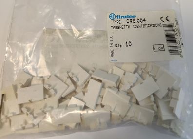 Finder Beschriftungsschild ohne Aufdruck Kunststoff weiß, 15 x 9 mm 095.00.5 69 Stück