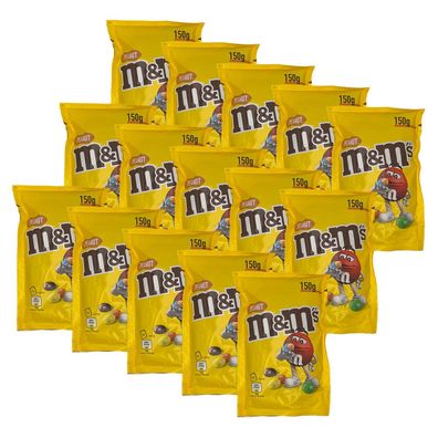 M&M's Peanut, Schokolinsen mit Erdnüssen 15x 150g Beutel