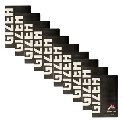 10x Gizeh Black Extra Fine Weiß Zigarettenpapier Magnetverschluss à 100 Blatt