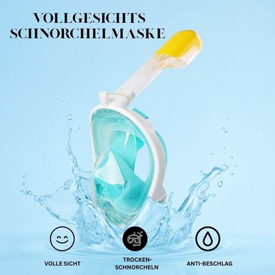 Freitauchmaske - Tauchermaske mit Dry-Schnorchel, Schwimmbrille & Schnorchelausrüstun
