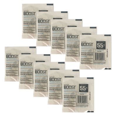 Integra Boost 55% RH, 10 Pack à 8g Befeuchter, einzeln verpackt