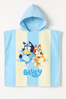 Bluey Kinder Kapuzenponcho Strandbad Duschtuch 100x50cm