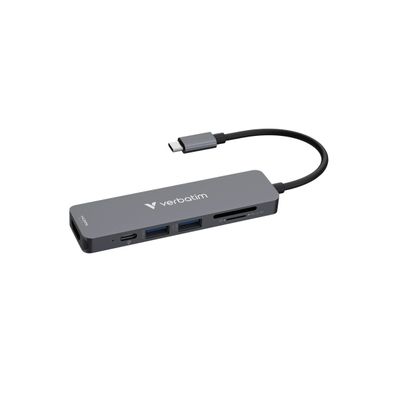Verbatim USB-C Essentials Multiport Hub 6 ports HDMI, USB-C PD, USB-A 3.2 Gen 1,