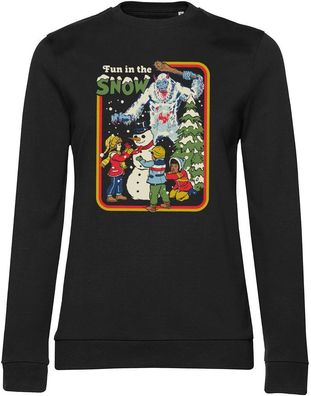 Steven Rhodes Fun In The Snow Girly Damen Sweatshirt Black