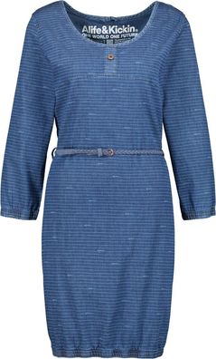 Alife &amp; Kickin Damen Sommerkleid DoroAK DNM B Longsleeve Dress Dark Denim
