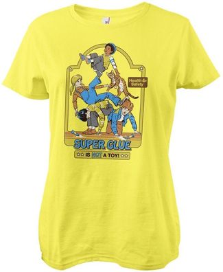 Steven Rhodes Super Glue Is Not A Toy Girly Tee Damen T-Shirt Yellow