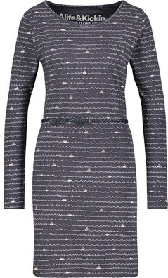 Alife &amp; Kickin Damen Blusenkleid EllinAK B Longsleeve Dress Marine Melange