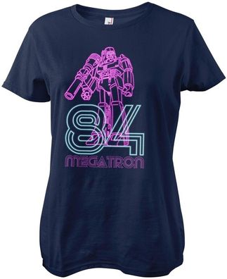 Transformers Megatron 84 Neon Girly Tee Damen T-Shirt Navy