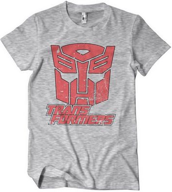 Transformers Washed Autobots Duotone Shield T-Shirt Heathergrey