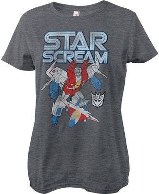 Transformers Starscream Washed Girly Tee Damen T-Shirt Dark/Heather