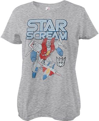 Transformers Starscream Washed Girly Tee Damen T-Shirt Heathergrey