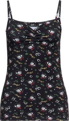 Queen Kerosin Damen Howdy Top Schwarz