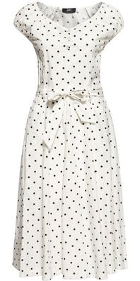 Queen Kerosin Damen Swing Kleid Weiß
