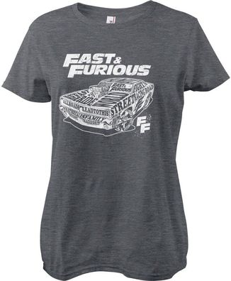 The Fast and the Furious Fluid Of Speed Girly Tee Damen T-Shirt Dark/Heather