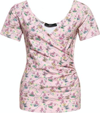 Queen Kerosin Damen Blusentop Pink