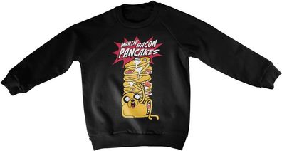 Adventure Time Makin' Bacon Pancakes Kids Sweatshirt Black