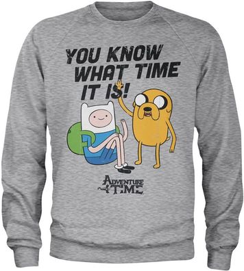 It'S Adventure Time Sweatshirt Heathergrey
