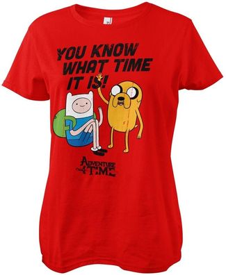 It'S Adventure Time Girly Tee Damen T-Shirt Red
