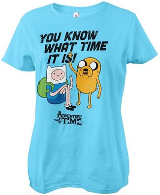 It'S Adventure Time Girly Tee Damen T-Shirt Skyblue