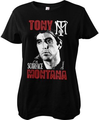 Scarface Tony Montana Girly Tee Damen T-Shirt Black