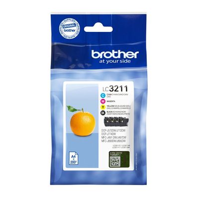 Brother Tintenpatronen LC-3211 Multipack (je 1x BK/M/C/Y)
