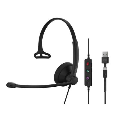 EPOS Headset IMPACT 100 MS Mono USB-C+A