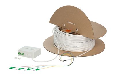 OpDAT VADT 4xLCA-LCA plugin CØ4,5mm OS2 weiß Ezh 20m