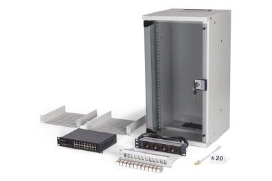 Digitus Netzwerk-Set SOHO PRO, 254 mm 10Zoll - 12HE, 315 x 300mm