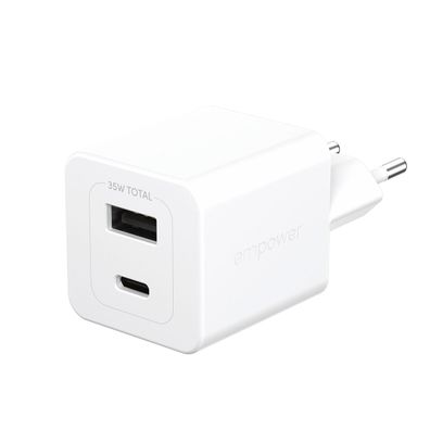 empower Turbo 35W Charger incl. USB-C + USB-A/EU Plug/white