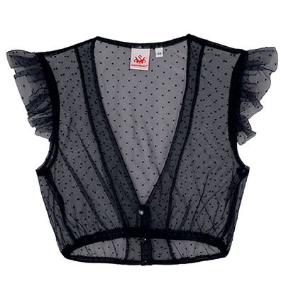 Dirndlbluse Genta Flügelarm dunkelblau