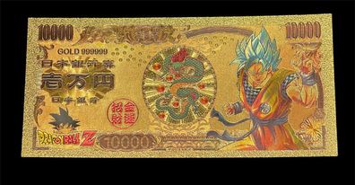 Goldfolie Banknote/Anime/Manga/Drachenball Z/ Saiyan Goku Blue(DB2409251)
