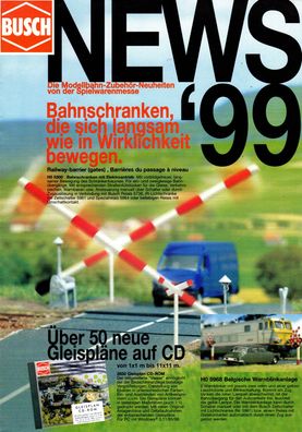 Busch H0 Prospekt Katalog News ´99 Neuigkeiten 1999 DIN A4