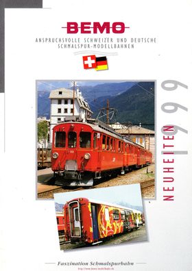 BEMO H0 N Modelleisenbahn Prospekt Faltblatt Neuheiten 1999