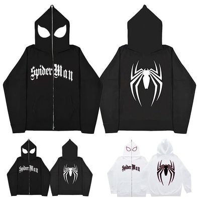 Herren Damen Spider-Man Kapuzenjacke Sweatjacke Sweatshirt Jacke Cosplay Kostum