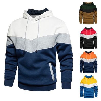 Herren Pullover Basic Kapuzenpullover Sweater Hoodie Sweatshirt Kapuze Top DE